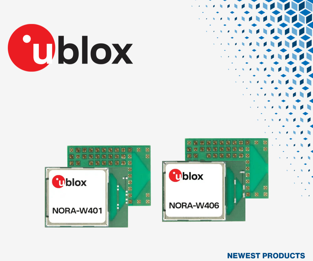 实现更高网络效率、更广覆盖和更低功耗的u-blox NORA-W40 Wi-Fi 6模块现在贸泽开售