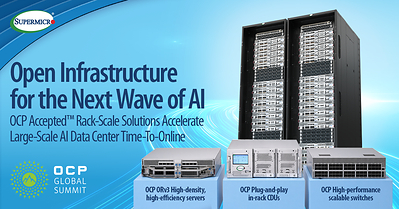 Supermicro 扩展一体化开放计算项目产品组合，加速机架级 AI 数据中心部署